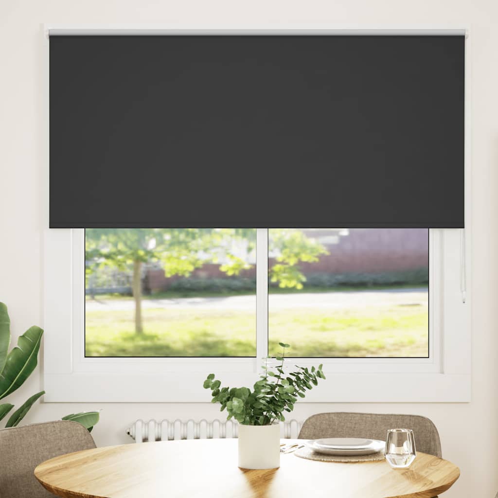 Vidaxx estor enrollable opaco 160x150 cm ancho de tela 156,6 cm negro