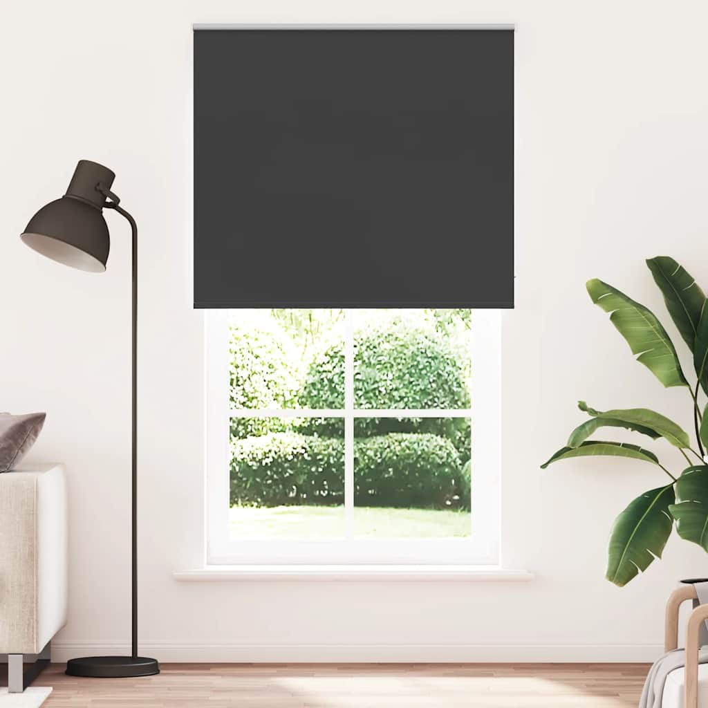 Tenda a rullo oscurante Vidaxx 130x210 cm larghezza tessuto 126,6 cm nero