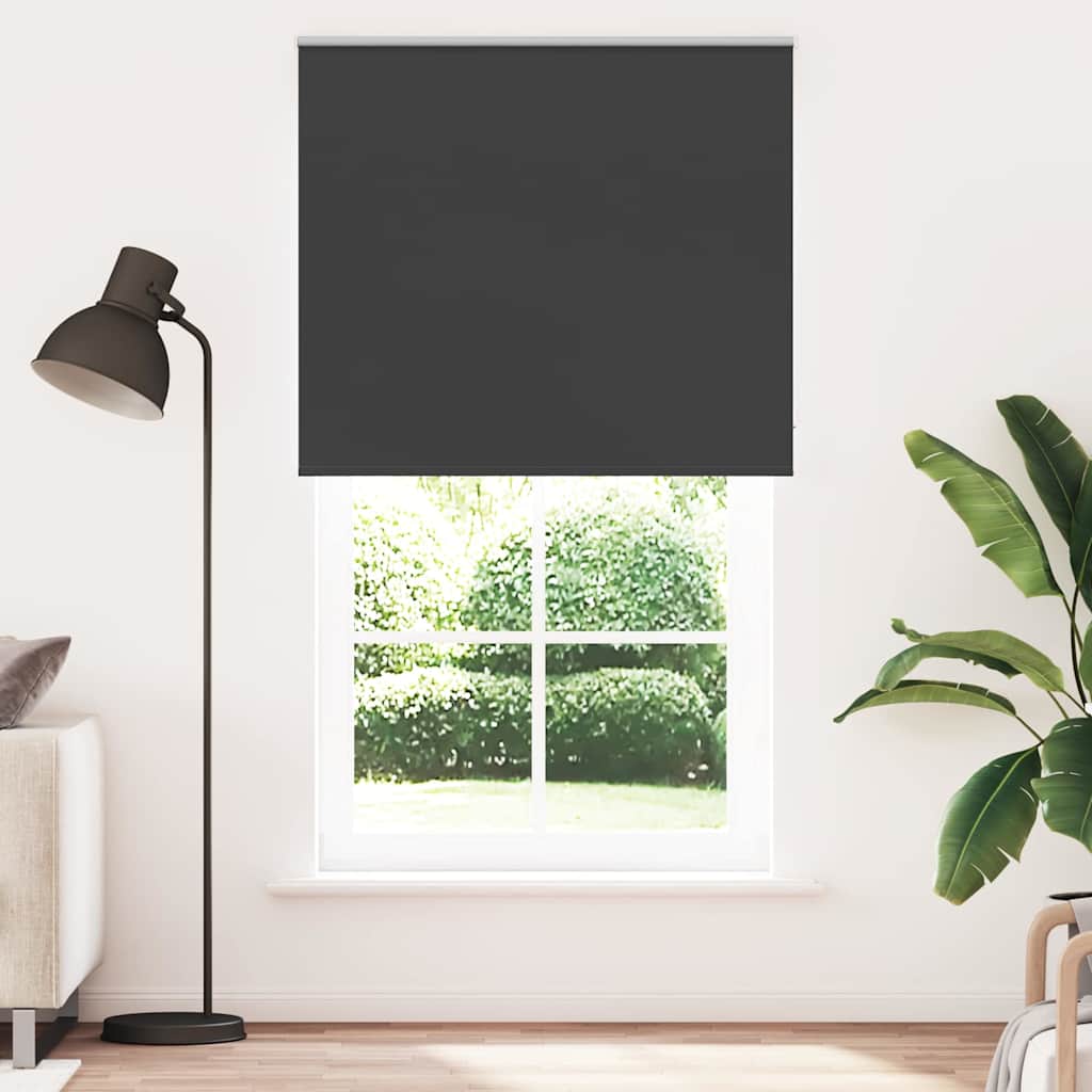 Vidaxx estor enrollable opaco 120x230 cm ancho de tela 116,6 cm negro