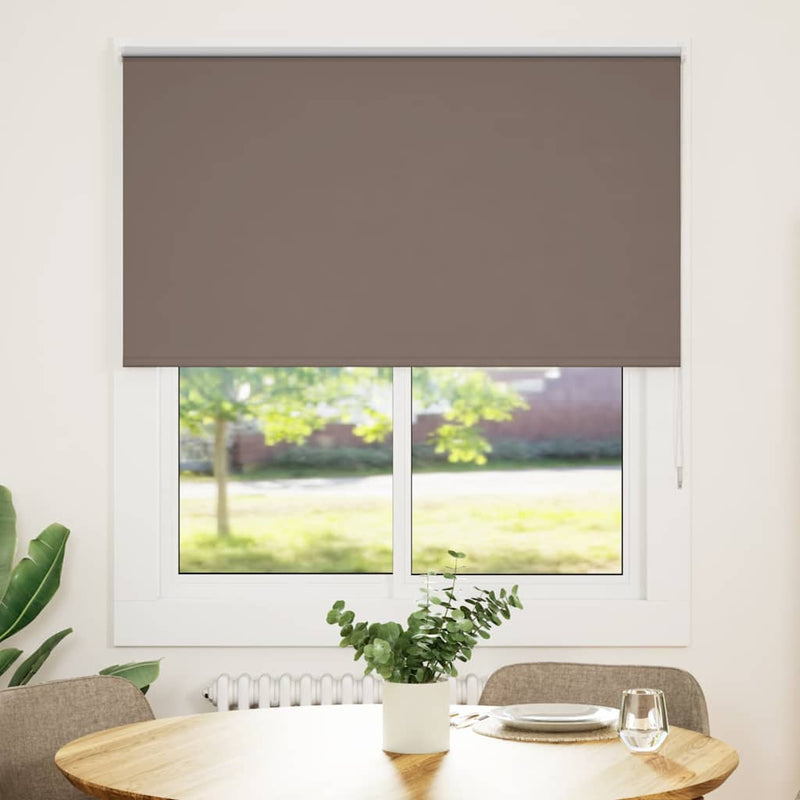 Vidaxx estor enrollable opaco café 135x130 cm ancho de tela 131,6 cm