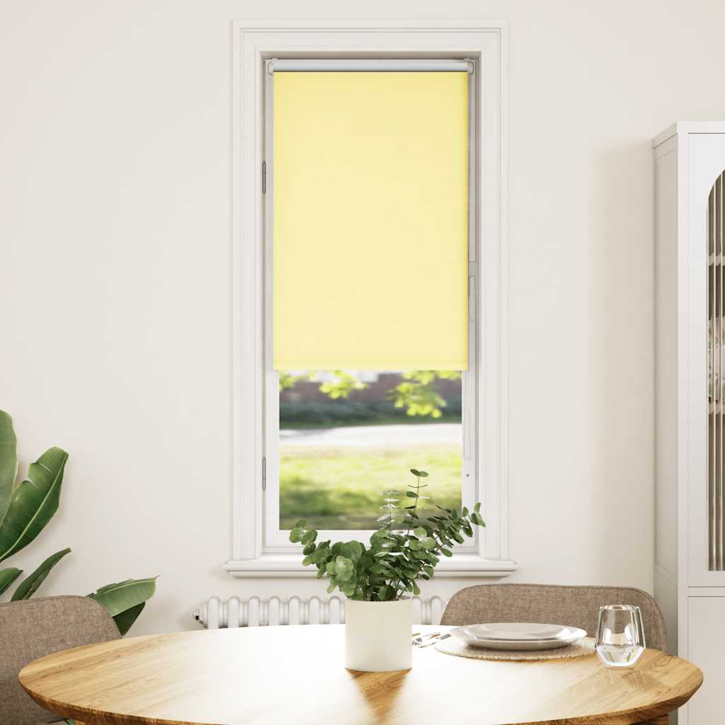 Vidaxxl estor enrollable 60x150 cm tejido opaco ancho 55,7 cm amarillo