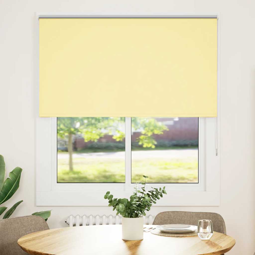 Vidaxx estor enrollable opaco 135x175 cm ancho de tela 131,6 cm amarillo