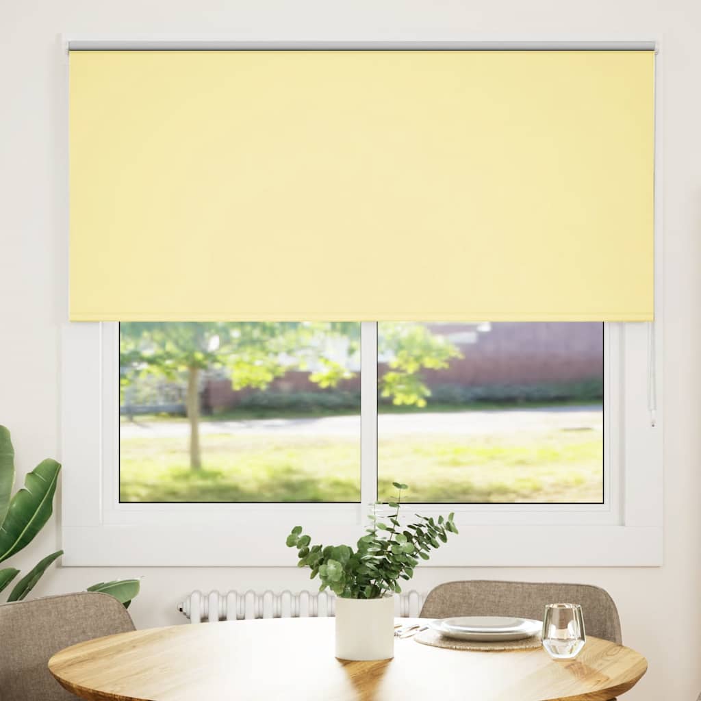 Tenda a rullo VidaXL 145x175 cm larghezza tessuto 141,6 cm oscurante giallo