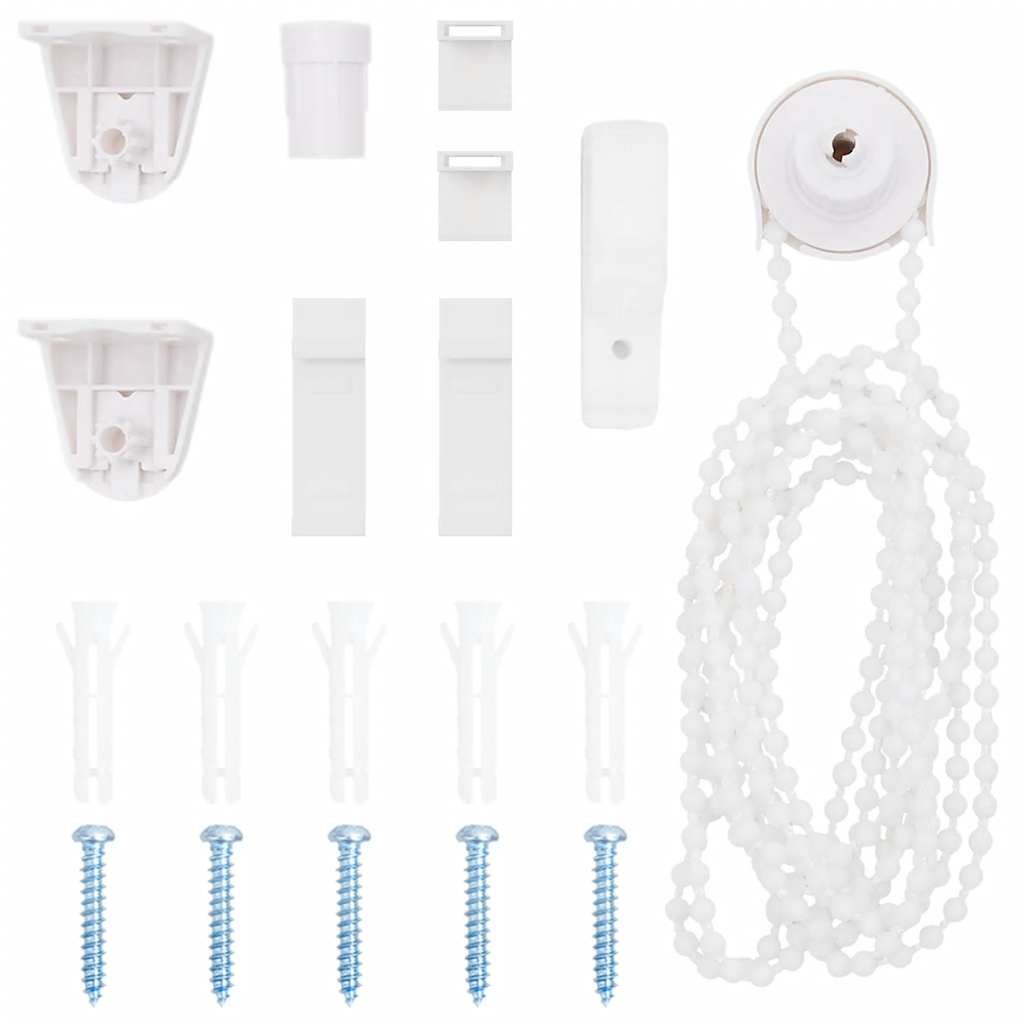 VidaXL herraje para estor enrollable de 19 piezas 18 mm