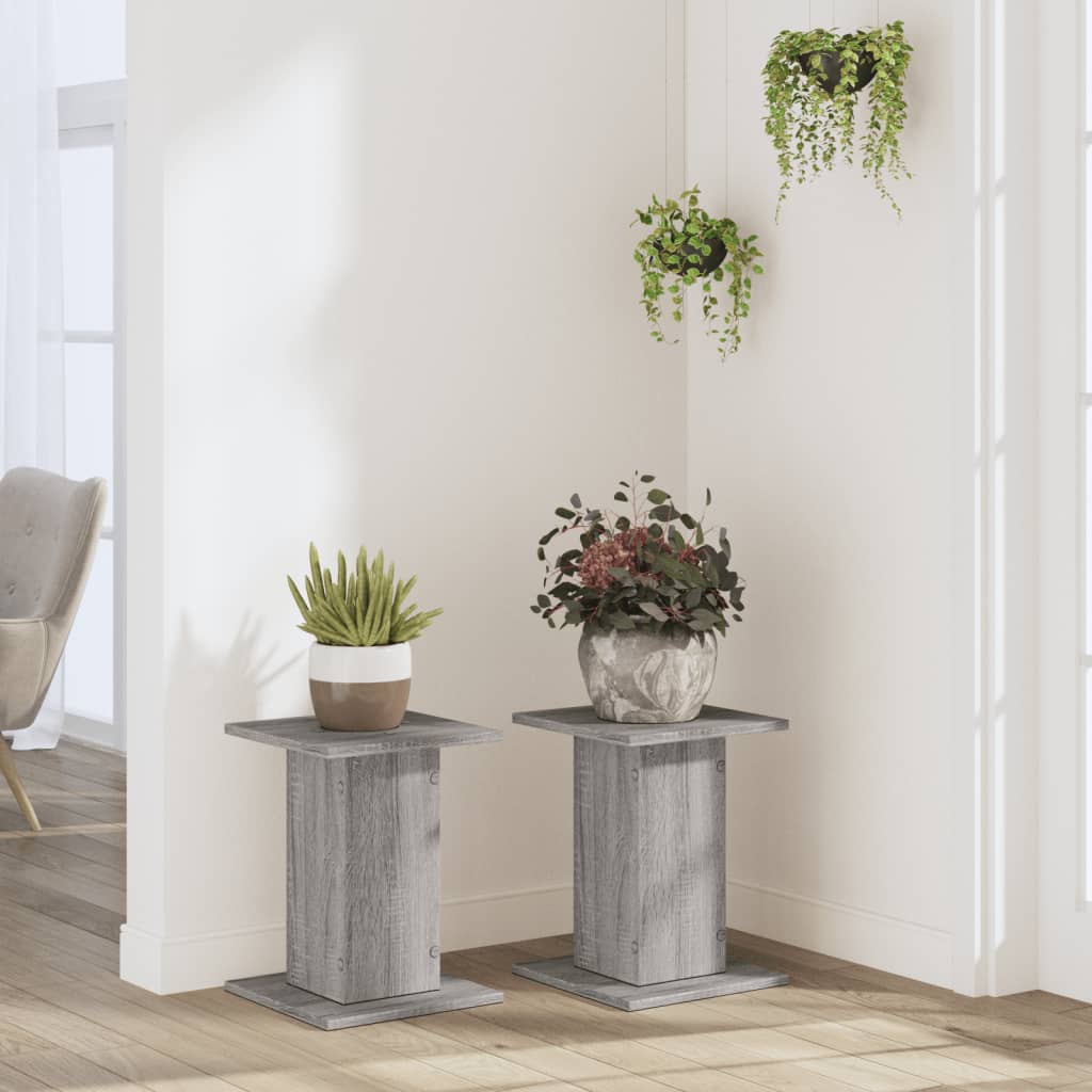 Estándares de plantas Vidaxl 2 PCS 30X30X40 cm de madera procesada Sonoma