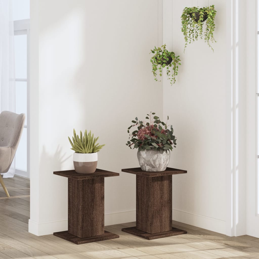 Supporti per piante Vidaxx 2 pezzi 30x30x40 cm in multistrato rovere marrone