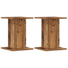 Vidaxl plantenstandaards 2 st 30x30x40 cm bewerkt hout oud houtkleurig