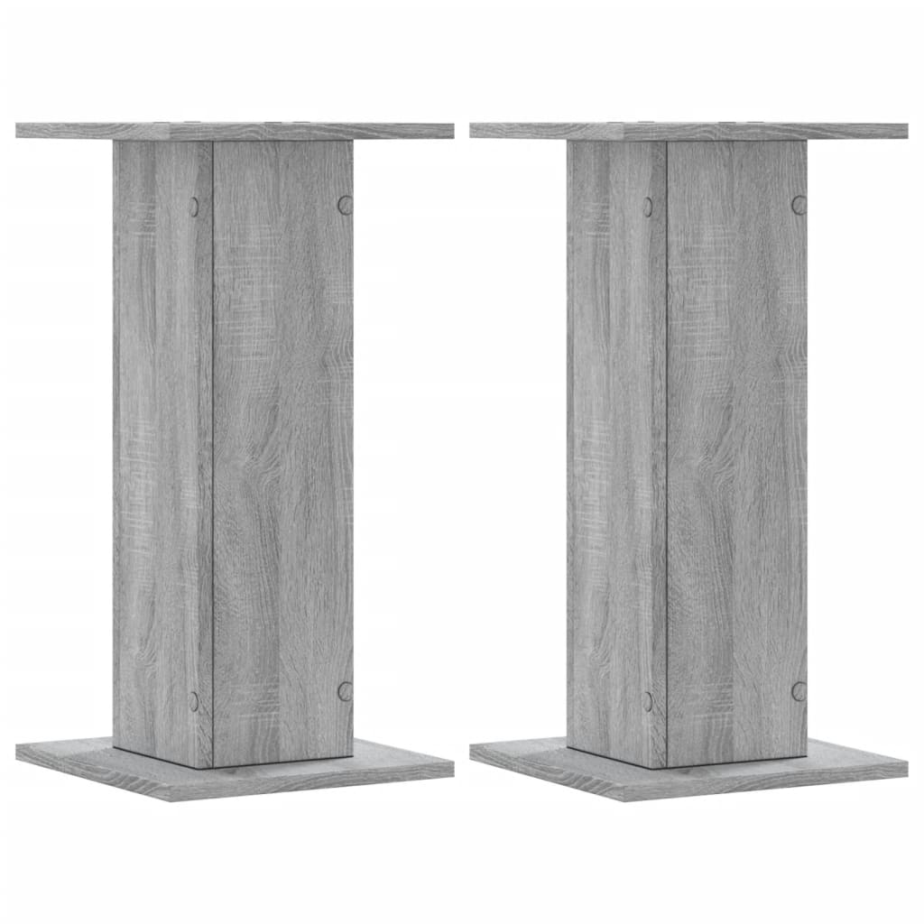 Standard di pianta Vidaxl 2 PC 30x30x60 cm Sonoma grigio in legno trasformato
