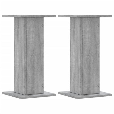 Standard di pianta Vidaxl 2 PC 30x30x60 cm Sonoma grigio in legno trasformato