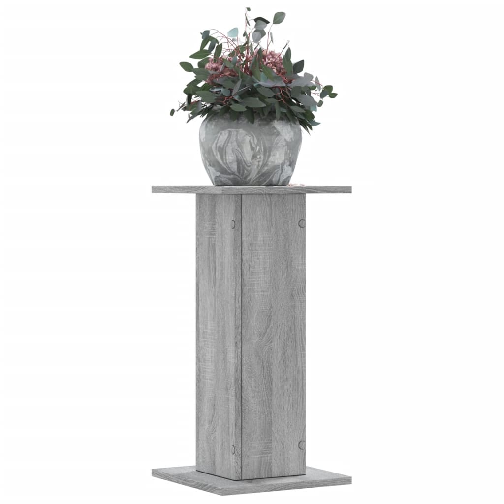 Standard di pianta Vidaxl 2 PC 30x30x60 cm Sonoma grigio in legno trasformato