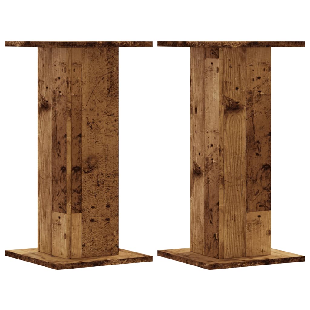 Vidaxx maceteros 2 uds 30x30x60 cm madera tratada color madera vieja