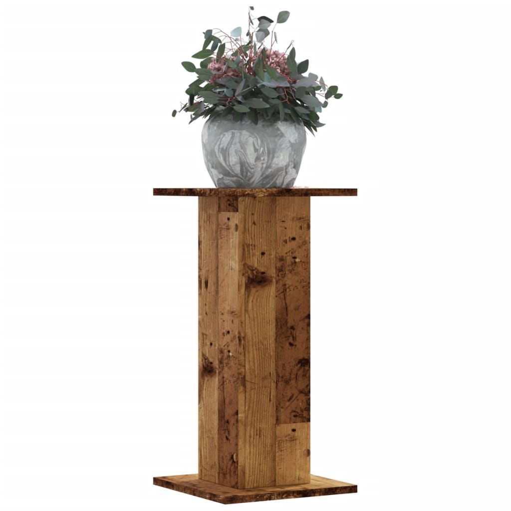 Vidaxx maceteros 2 uds 30x30x60 cm madera tratada color madera vieja