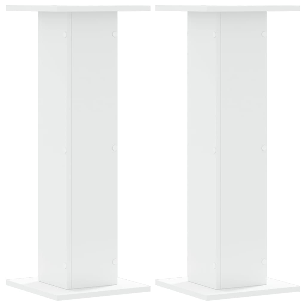 Vidaxl Standard pianta 2 St 30x30x80 cm Bianco in legno trasformato