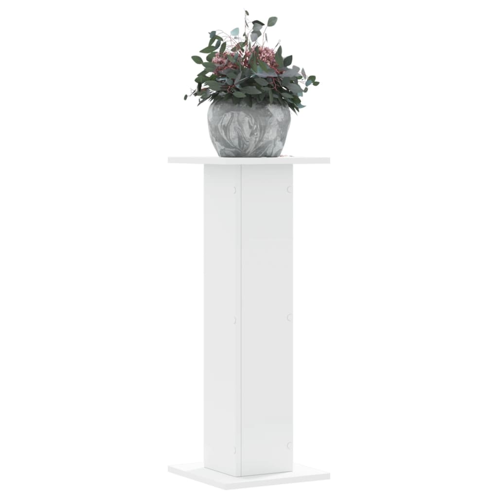 Vidaxl Standard pianta 2 St 30x30x80 cm Bianco in legno trasformato