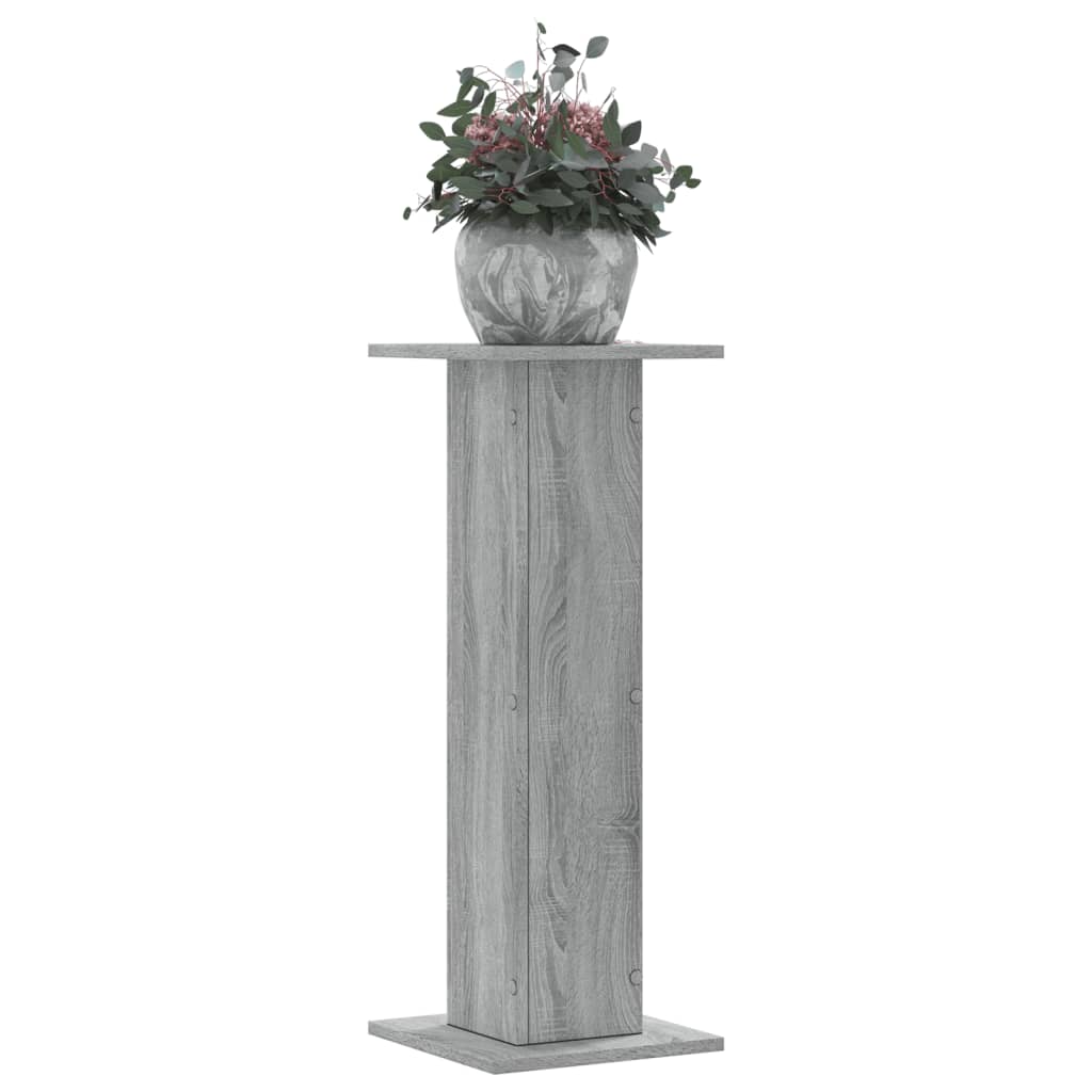 Standard di pianta Vidaxl 2 PC 30x30x80 cm Sonoma grigio elaborato