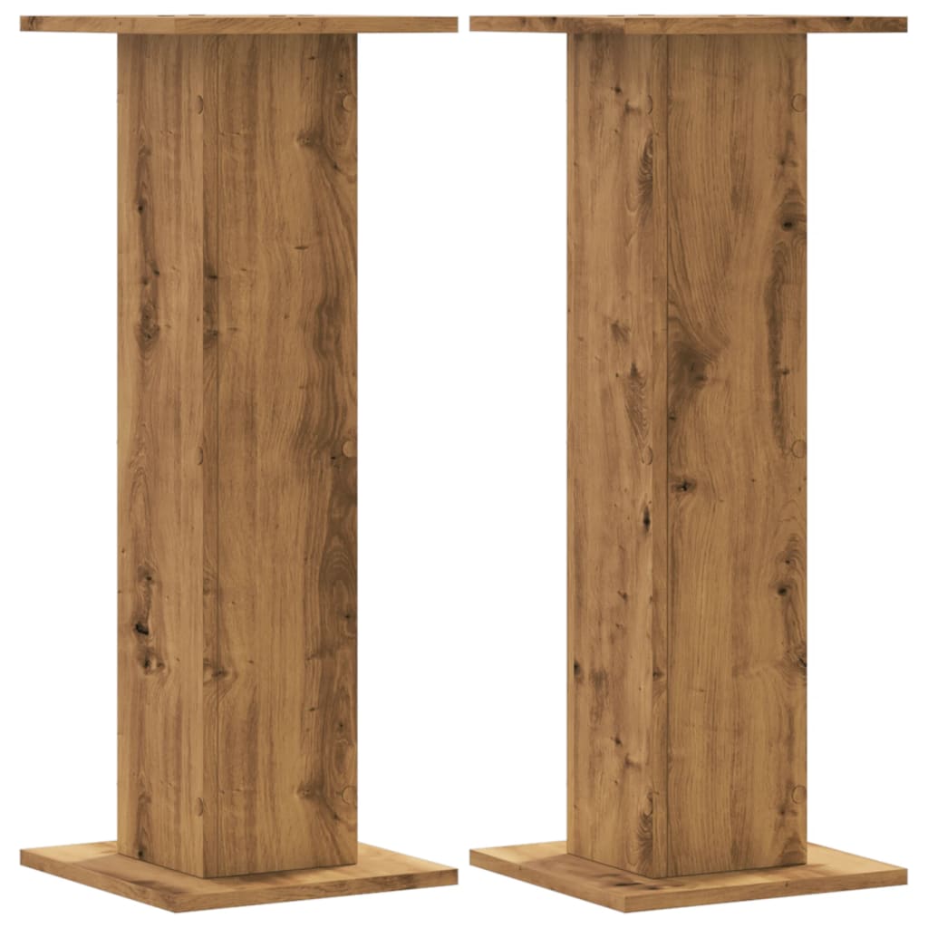 Vidaxx maceteros 2 piezas 30x30x80 cm madera artesanal roble