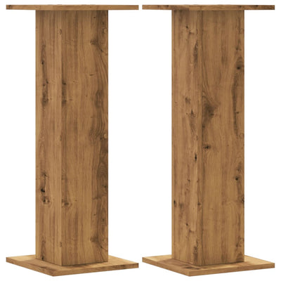 Supporti per piante Vidaxx 2 pezzi 30x30x80 cm in legno di rovere artigianale