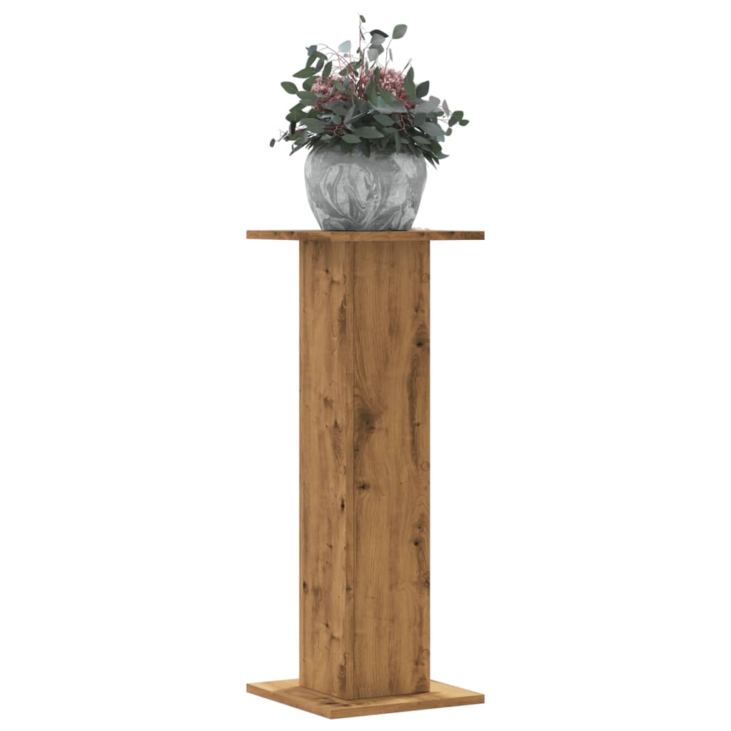 Vidaxx maceteros 2 piezas 30x30x80 cm madera artesanal roble