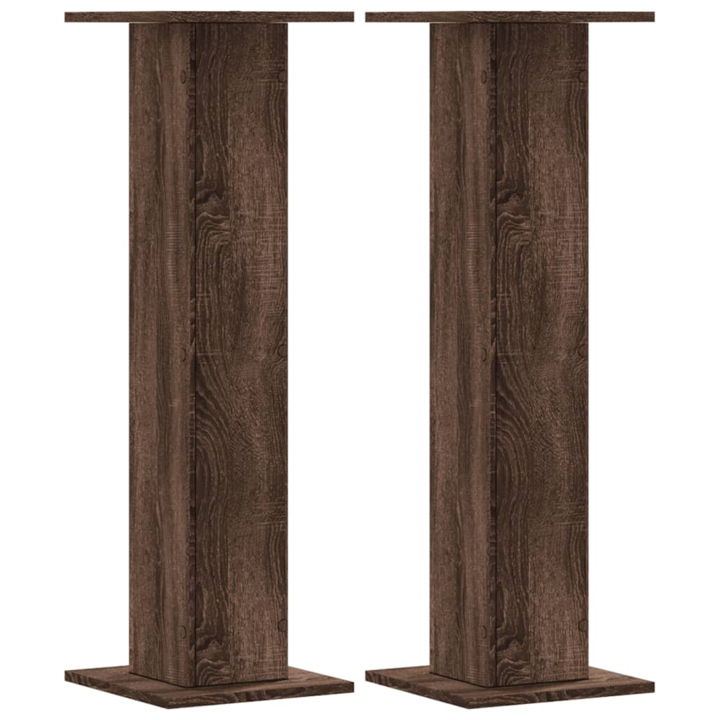 Estándares de plantas Vidaxl 2 PCS 30X30X95 CM Oak de madera procesada de madera.