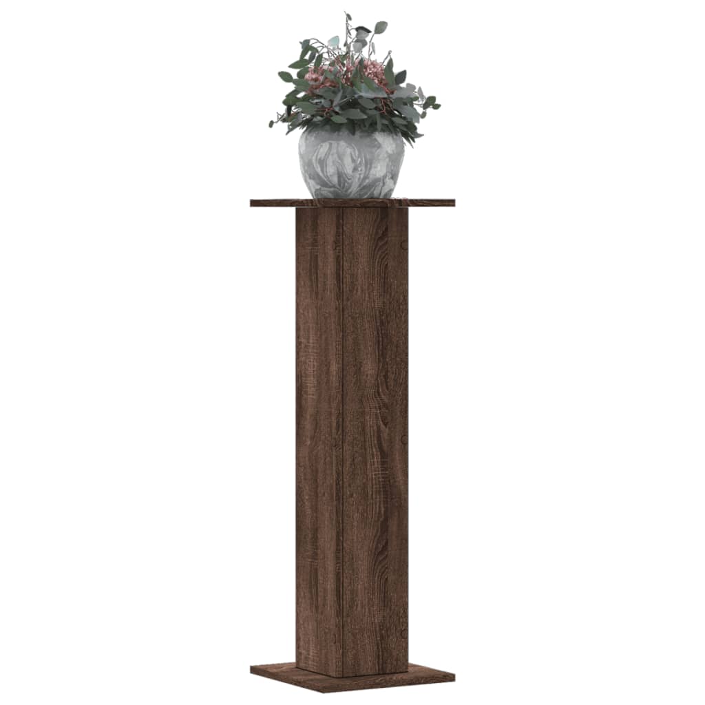 Estándares de plantas Vidaxl 2 PCS 30X30X95 CM Oak de madera procesada de madera.