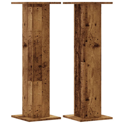Supporti per piante Vidaxxl 2 pz 30x30x95 cm in legno trattato, color legno vecchio