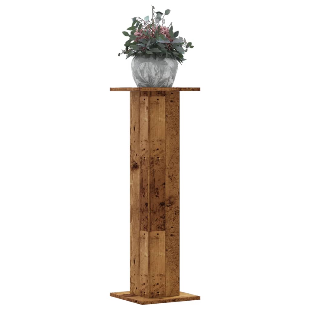 Supporti per piante Vidaxxl 2 pz 30x30x95 cm in legno trattato, color legno vecchio