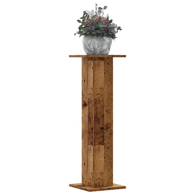 Supporti per piante Vidaxxl 2 pz 30x30x95 cm in legno trattato, color legno vecchio