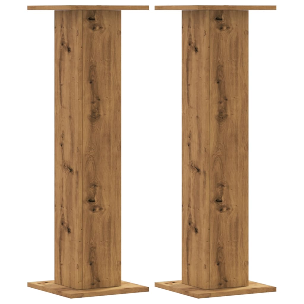 VidaXL maceteros 2 uds 30x30x95 cm madera artesanal roble
