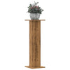 VidaXL maceteros 2 uds 30x30x95 cm madera artesanal roble