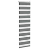 Vidaxl Zebra Roller Blind 45x100 cm ancho de polvo de 40.9 cm de color gris oscuro