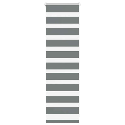 Vidaxl Zebra Roller Blind 50x100 cm de tela ancho de tela 45.9 cm de color gris oscuro