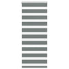 Vidaxl Zebra Roller Blind 55x100 cm Larghezza polvere 50,9 cm Grigio scuro