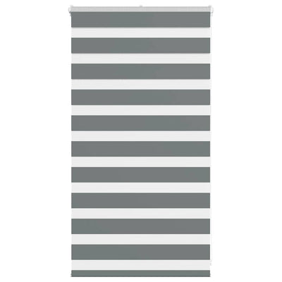 Vidaxl zebra rullo cieco 90x100 cm Larghezza tessuto 85,9 cm grigio scuro