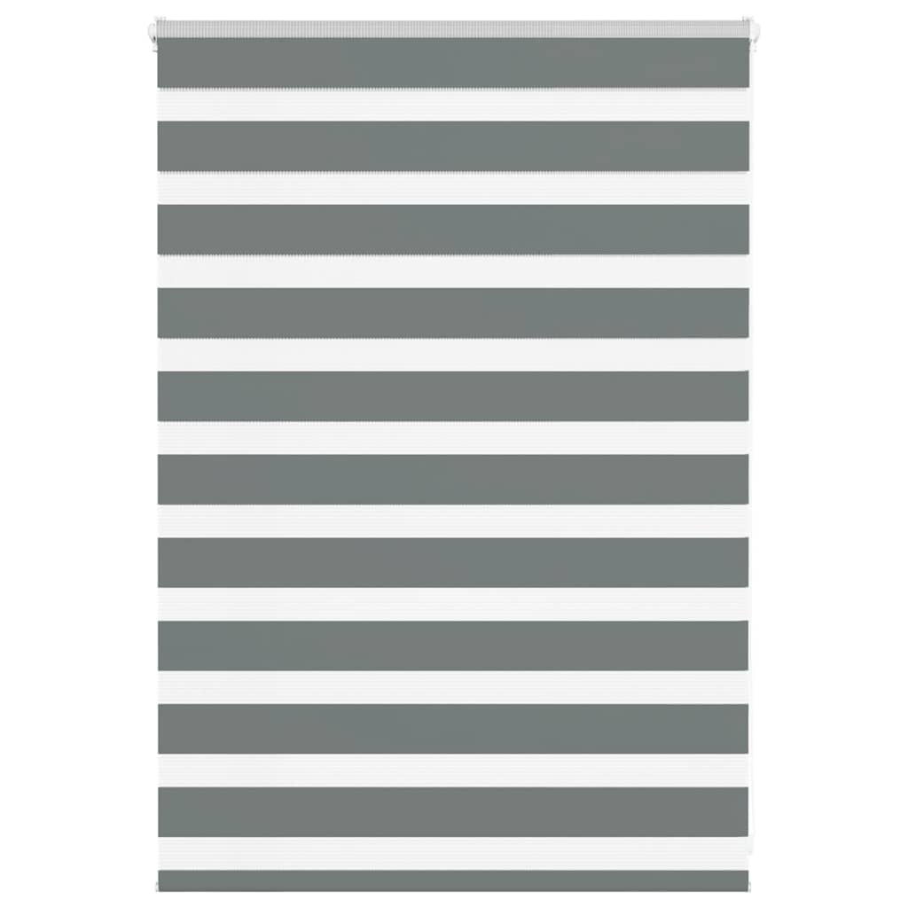 Vidaxl zebra rullo cieco 95x100 cm Larghezza tessuto 90,9 cm grigio scuro