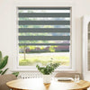 Vidaxl Zebra Roller Blind 95x100 CM Fabric Ancho 90.9 cm de color gris oscuro