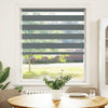 Vidaxl Zebra Roller Blind 100x100 cm ancho de polvo 95.9 cm de gris oscuro