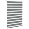 Vidaxl Zebra Roller Blind 100x100 cm ancho de polvo 95.9 cm de gris oscuro
