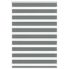 Vidaxl Zebra Roller Blind 110x100 CM Fabric Ancho de 105.9 cm de color gris oscuro