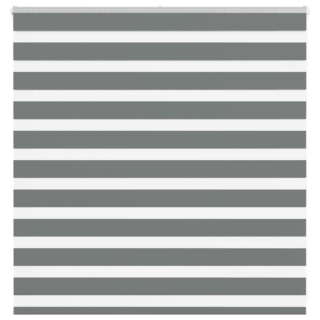 Vidaxl Zebra Roller Blind 140x100 cm Anipo de polvo 135.9 cm de color gris oscuro