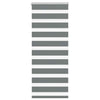 Vidaxl Zebra Roller Blind 55x150 cm de ancho de polvo de 50,9 cm de gris oscuro