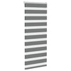 Vidaxl zebra rullo cieco 65x150 cm Larghezza tessuto 60,9 cm grigio scuro