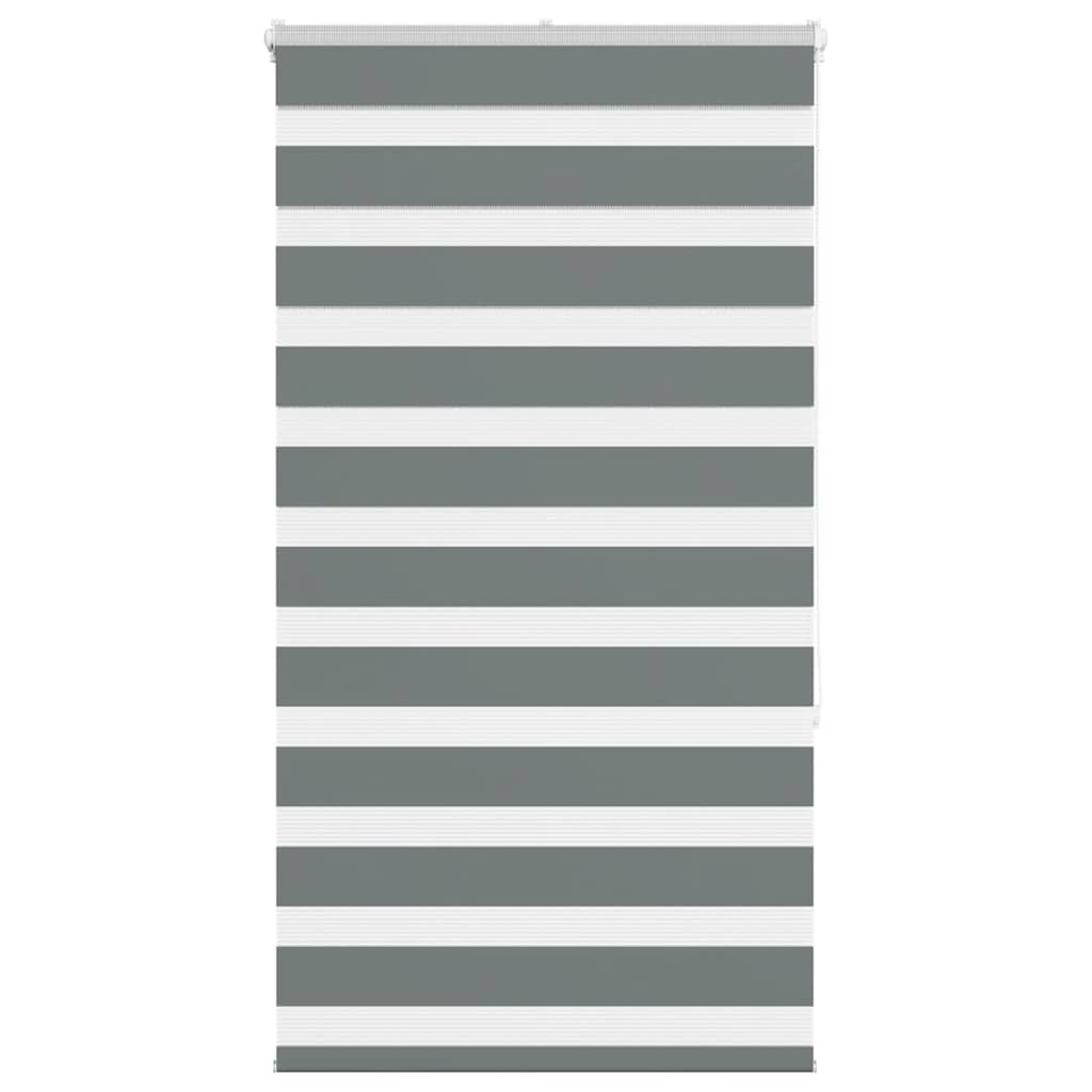 Vidaxl Zebra Roller Blind 70x150 cm de polvo ancho de 65.9 cm de gris oscuro