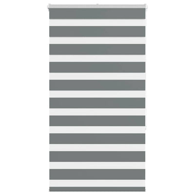 Vidaxl zebra rullo cieco 75x150 cm Larghezza tessuto 70,9 cm grigio scuro