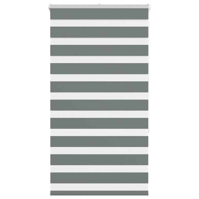 VidaXL estor enrollable cebra 80x150 cm tela ancho 75,9 cm gris oscuro