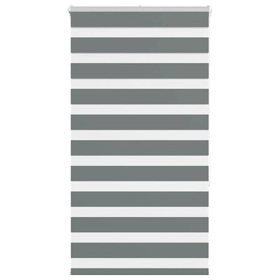 Vidaxl zebra rullo cieco 85x150 cm Larghezza tessuto 80,9 cm grigio scuro
