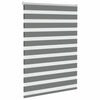 VidaXL estor enrollable cebra 105x150 cm tela ancho 100,9 cm gris oscuro