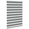 Vidaxl Zebra Roller Blind 110x150 CM Fabric Width 105.9 cm de gris oscuro