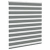 VidaXL estor enrollable cebra 135x150 cm ancho de tela 130,9 cm gris oscuro