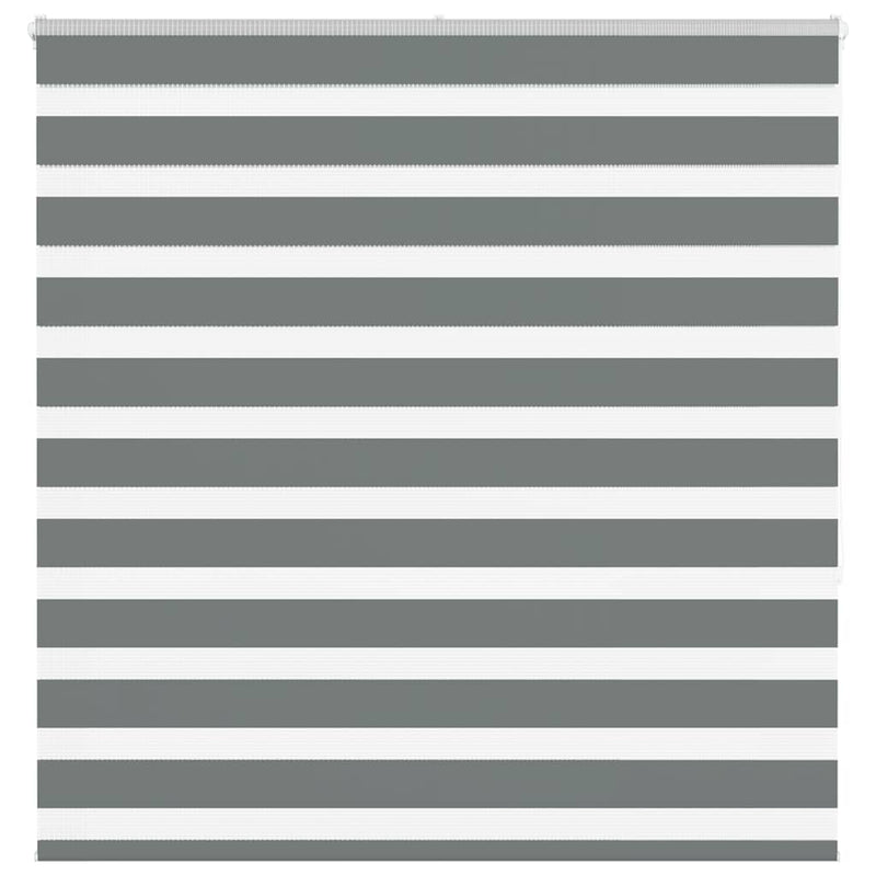 VidaXL estor enrollable cebra 140x150 cm ancho de tela 135,9 cm gris oscuro