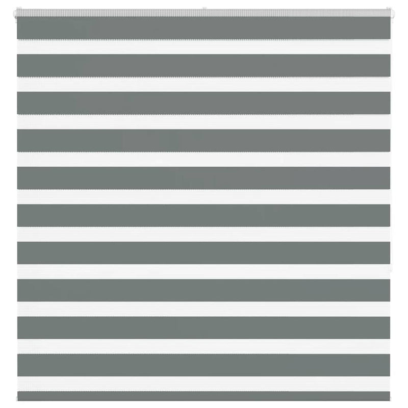 VidaXL estor enrollable cebra 145x150 cm ancho de tela 140,9 cm gris oscuro